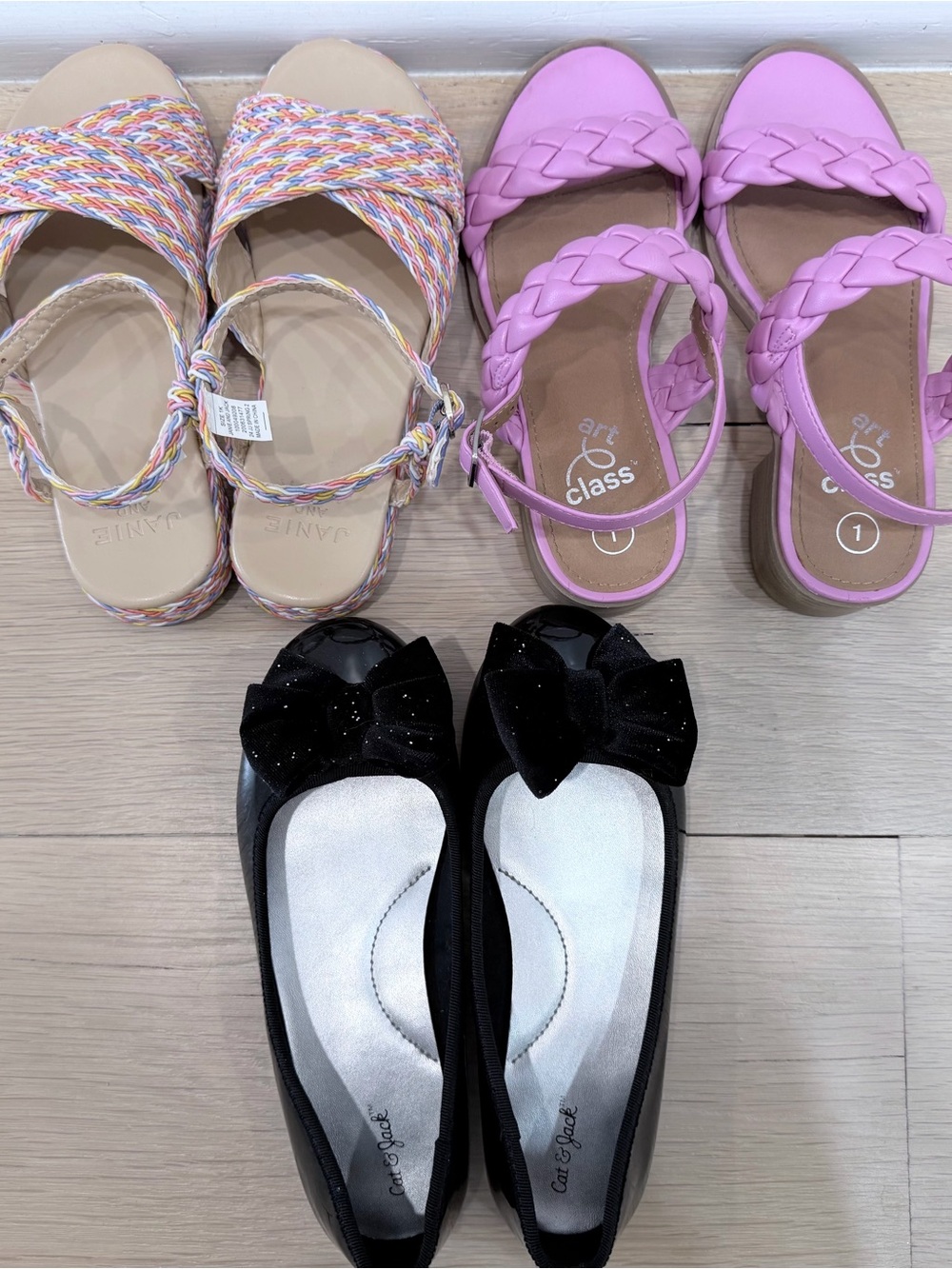 Girls Shoe Bundle Size 1 - Janie & Jack + Cat & Jack Sandals & Flats